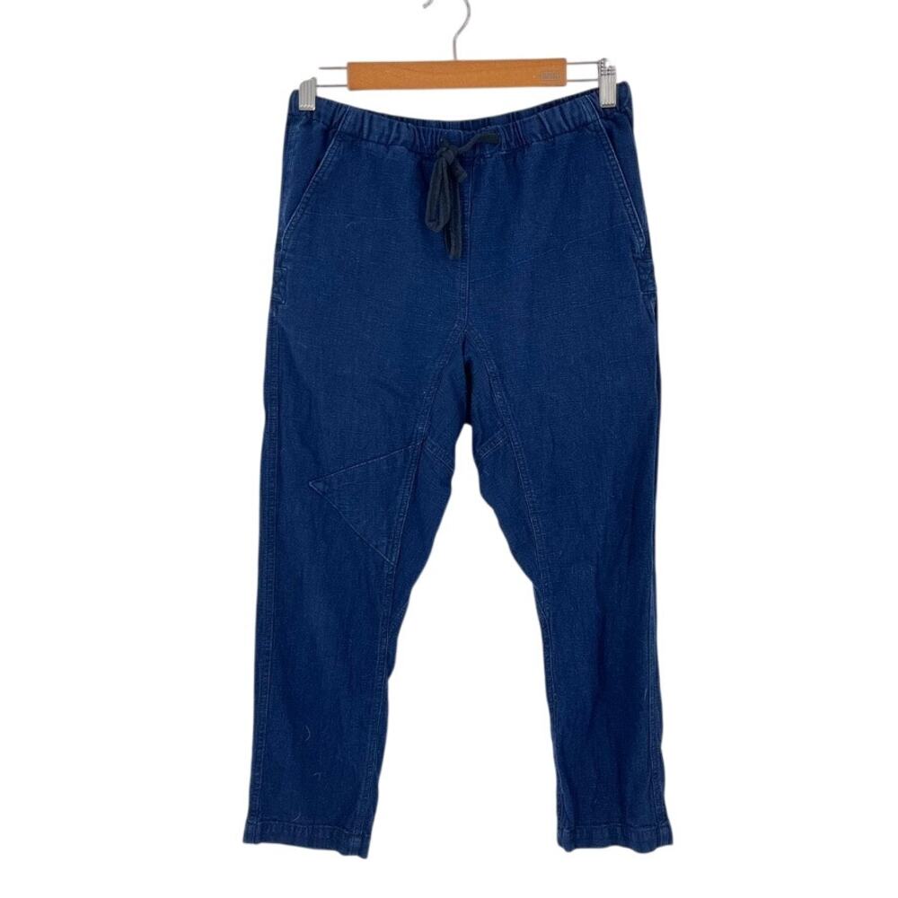 freecity Sweatpants Joggers Denim Capri XS Blue Cotton